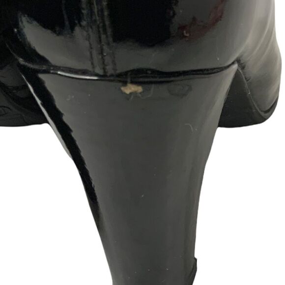 RAS Made in Spain Black Patent Genuine Leather Bootie Sz 8.5 - Picture 7 of 11